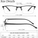 EYEURL 3 Pack Blue Light Blocking Reading Glasses for Men and Women - Rectangular Metal Half Frame Anti-Eyestrain Readers 1.25x - Buy Online on GoSupps.com