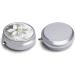 Buy Round Pill Box with White Flower Print - 3 Compartment Decorative Metal Pill Organizer - Portable Pocket Pill Case - Perfect for Travel - Style-38 - Buy Online on GoSupps.com