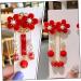 MAGICLULU 2 Pairs Tassel Antique Style Hair Clip Hair Clips Chinese Tassel Hair Clip Kid Hanfu Headwear Archaistic Chain Hair Clip Hanfu Hair Clip Red Girl Synthetic Beads Geisha - Buy Online on GoSupps.com