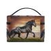 Daisy Black Horse Cosmetic Organizer Bag - Stylish Zipper Makeup & Wash Bag for Women & Girls - International Shipping Available - Buy Online on GoSupps.com