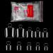 500 pieces of toe nails artificial 10 sizes toes toe toenails natural acrylic wrong toenails nail art fake toe nail tips toenails tips set full cover artificial fingernails (transparent)