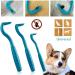 Menmamenma 3Pcs Tick Remover Tools for Dogs - Plastic Tick Hooks for Pets - Pet Care Cleaning Tools (Blue) - Buy Online on GoSupps.com
