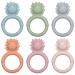 ME.FAN Baby Teething Toys 6 Pack Silicone Baby Teether Toy for Infants 3+ Years Silicone Baby Mitten Teether for Soothing Teething Pain Relief Baby Chew Toys Lion 6Pack-Multicolor-Lion