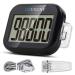 GZVXUNY 3D pedometer with clip walking pedometer with a large LCD display simple pedometer without app and cell phone follow the black pedometers
