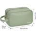 Travel Toiletry Vegan Leather Wash Bag for Women Traveling Dopp Kit Makeup Bag Organizer for Toiletries Accessories Cosmetics (P-Mint Green) - Buy Online on GoSupps.com