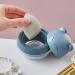 Siopob Makeup Sponge Holder Travel | Beauty Egg Storage Case Bear Shape - Cute Beauty Sponge Case for Traveling Make Up Blender Container Small Beauty Sponge Storage Box Blue - Buy Online on GoSupps.com