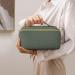 Aucuu Large Capacity Travel Cosmetic Bag - Mint Green Checkered PU Leather Makeup Organizer - Buy Online on GoSupps.com