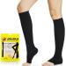 Ailaka 20 30 mmHg knee cups with open toes for women and men firm support graded varicose veins travel nurses pregnancy relaxation