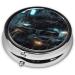 Buy Future Robot Round Pill Box | 3 Compartment Portable Travel Pill Organizer - Ideal for Travel & Medication Management - Buy Online on GoSupps.com