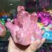 Crystal Rough 260-320g Rare Beautiful Rose Flame Aura Quartz Crystal Cluster Specimen Decoration - Buy Online on GoSupps.com
