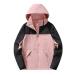 oelaio Waterproof Winter Coat Women's Long Raincoat with Hood Outdoor Lightweight Windbreaker Rain Jacket Waterproof Pink Small