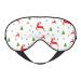 SSIMOO Christmas Holiday Print Ultra-Soft Light-Blocking Eye Mask for Optimal Comfort and Restful Sleep Black