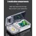 Portable Pill Organizer with Cutter 2-in-1 BPA Free Black | Generic Mullis Mercantile 11.9*6.3*1.8cm International Shipping Available - Buy Online on GoSupps.com