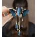 n/a Tassel Back Head Hairpin Female Embroidered Fabric Hair Accessories Antique Spring Clip Hair Card - Buy Online on GoSupps.com