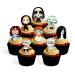 24 Halloween Horror Cupcake Toppers Theme #3 (PRECUT Optional) Edible Cupcake Toppers - Stand Up/Lie Flat Wafer Cake Decorations (PRECUT Pack of 24)