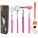 XIMEIX Back Scratcher for Men and Women 5 Pack Including Bear Claw Hand and Eagle Claw Set Telescopic (Pink + 5 Pack)