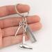 Hair Dryer Keychain Cute Hairdresser Comb Scissors Hair Dryer Keychain | Hairdresser Hair Stylist Jewelry Fashionable Pendant For Salon Graduation Jewelry Silver - Buy Online on GoSupps.com