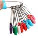 Baby bells 120 Pcs Diaper Pins - Sturdy, Stainless Steel Diaper Nappy Pins with Safe Locking Closures - Use for Special Events, Crafts or Colorful Laundry Pins