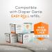 Diaper Genie Platinum Diaper Pail Sage Green - Made in Durable Stainless Steel and Includes 1 Easy Roll Refill with 18 bags - Buy Online on GoSupps.com