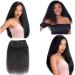 YAMI Kinky Straight 100% Remy Human Hair Extensions - 10 Inch Clip Ins for Women - Black Yaki Straight Real Hair - 120g/10pcs - Buy Online on GoSupps.com
