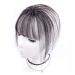 Invisible Human Hair Toppers For Women 3D Air Bangs Hair Topper Extension Invisible Seamless Thin Neat Air Bangs (A)