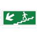 Buy Pubblimania Emergency Exit Sign - Robust PVC for Indoor & Outdoor Use (29 x 13 cm) - Stairs Left Exit Arrow - Buy Online on GoSupps.com