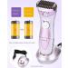 Buy Portable IPX4 Waterproof Women's Electric Razor - Painless Hair Removal for Face Body Legs & Bikini Zone - Purple - Buy Online on GoSupps.com