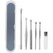 Innovative Spring Ear Wax Cleaner Tool Set 6pcs Ear Pick Earwax Removal Kit Ear Cleansing Tool Set Ear Curette Ear Wax Remover Tool with Cleaning Brush and Storage Box