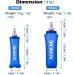 Triwonder TPU Foldable Drinking Bottles - BPA-Free Soft Flask Water Bottles for Sports & Biking (250ml - 2 Pack) - Buy Online on GoSupps.com
