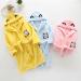 Miyanuby Baby Boys & Girls Soft Flannel Animal Hoodie Bathrobe | Long-Sleeved Nightwear Gift for Kids Aged 3-4 | Yellow Cat Design - Buy Online on GoSupps.com