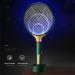 2 in 1 Electric Mosquito Swatter Silent Pest Control Insect Trap Racket 1200mAh USB Rechargeable Anti Fly Bug Zapper Killer Black - Buy Online on GoSupps.com