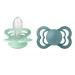 BIBS Pacifiers - Supreme Collection | BPA-Free Baby Pacifier | Made in Denmark | Set of 2 Nordic Mint/Island Sea Color Premium Soothers | Size 6-18 Months