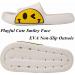 ACCUHR Smile Face Slippers - Soft Plush Warm Fuzzy Cloud Slides with Memory Foam | Non-slip Indoor/Outdoor Slip-on Bedroom Slipper | White, Size 6.5-7.5 Women/6-7 Men - Buy Online on GoSupps.com