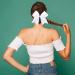 8 Jumbo Large White Cheer Bow Ponytail Holders Pack with Elastic Band - Set of 21 for Cheerleading & Sports - Buy Online on GoSupps.com
