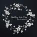 JAKAWIN Silver Bridal Flower Hair Vine Headpiece - Wedding Hair Accessory for Women - Buy Online on GoSupps.com