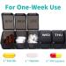 2 PCS Small Weekly Pill Organizer - Pocket Daily Pill Case for Vitamins Supplements & Fish Oil - 7 Days Black Planner - Buy Online on GoSupps.com