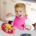 Non-Slip Silicone Baby Suction Plate Set with Divided Placemat - Green | Includes Bendable Fork & Spoon | Toddler Feeding Plate for Self Feeding Training - Buy Online on GoSupps.com