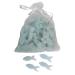 Florex Florex Pack of 50 mini sheep's milk soaps in the shape of mini fish in an organza bag for guests (forget-me-not)