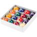CAOREN Mini Pool Ball Set - 16pcs 0.98Inch Resin Billiard Balls for Kids | Small Pool Cue Balls and Table Accessories - Buy Online on GoSupps.com