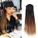 Yunkang Baseball Cap Wig Long Ombre Braids Hat with Synthetic Box Braiding Hair Extensions - Black/Brown/Light Brown (B-53) - Buy Online on GoSupps.com