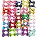 Chenkou Craft 50pcs/25pairs Puppy Yorkie Dog Hair Bows with Clips Pet Grooming Products Mix Colors Varies Patterns Pet Hair Bows Dog Accessories