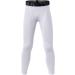TSLA Boys and Girls Children's Thermal Compression Pants Athletic Sports Leggings & Running Pants 16 Zup53 1pack - White