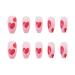 Love Heart Press-On Nails 24pcs Rose Red Full Cover Long Coffin Fake Nails for Women & Girls | Perfect Love Style Design - Buy Online on GoSupps.com