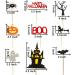 Halloween Cake Topper Set - Haunted House, Ghost, Pumpkin Cupcake Decorations for Wizard, Ghost, Spider Party - Buy Online on GoSupps.com