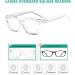 Eyekepper Ladies Reading Glasses - Oversized Square Design | Stylish 1.5x Transparent Readers for Women - International Shipping Available - Buy Online on GoSupps.com