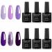 GZMAYUEN UV Nail Polish Set - 6 Color Purple Glitter Gel for Perfect Gel Nails | 10ml Shellac Varnish - Buy Online on GoSupps.com