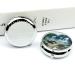 Round Waterfall Scenery Pill Box - 3 Compartment Decorative Metal Organizer | Portable Pocket Pill Case Style-20 - Buy Online on GoSupps.com