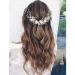 GORAlS Crystal Flower Bridal Hair Vine with Pearls - Wedding Headpiece for Women and Girls (Silver) - Buy Online on GoSupps.com