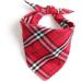 UANOU Dog Bandanas - Cotton Triangle Bibs Red Plaid Scarf for Small & Medium Pets | Stylish Puppy Accessories - Buy Online on GoSupps.com