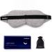 Kimkoo Sleep Mask-Eye Mask for Sleeping  Sleeping Mask Blocking Out Light Perfectly for Women and Men  Soft and Comfortable Blindfold for Travelling  with Pouch (Gray)